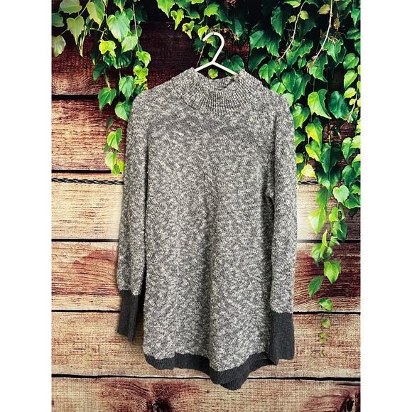 LL Bean Signature Sweater Dress Cotton Linen Cable Knit Mock Neck Women Small - Picture 1 of 4